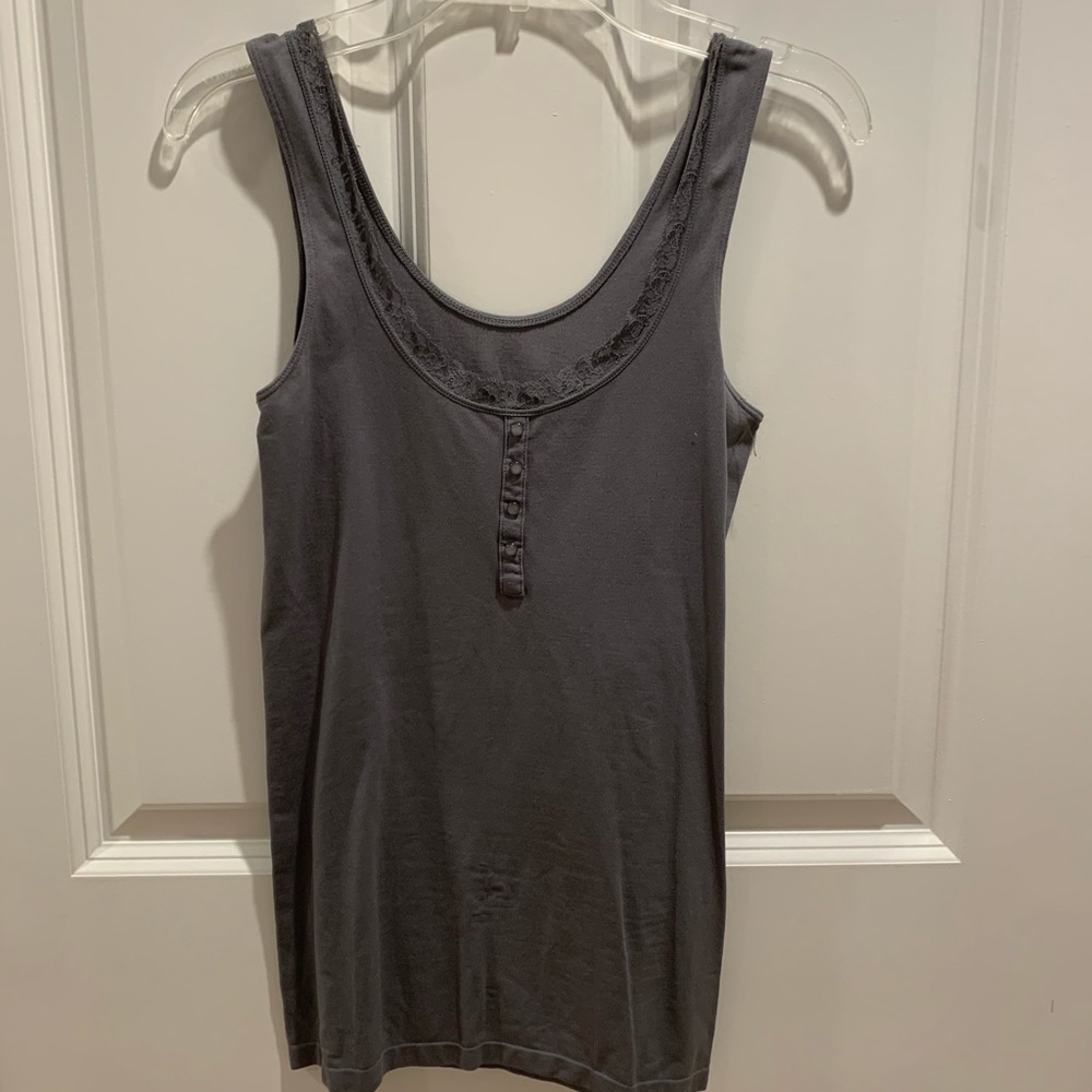Grey Lacey Tank Top